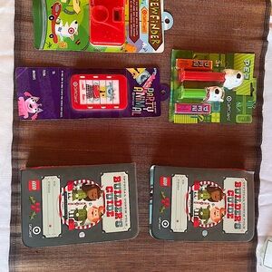 Five (5) 2011 Rare Target gift cards no value  2-LEGO/1-PEZ